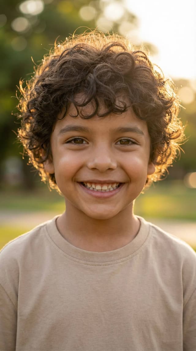 After: generated future baby portrait (combined features)