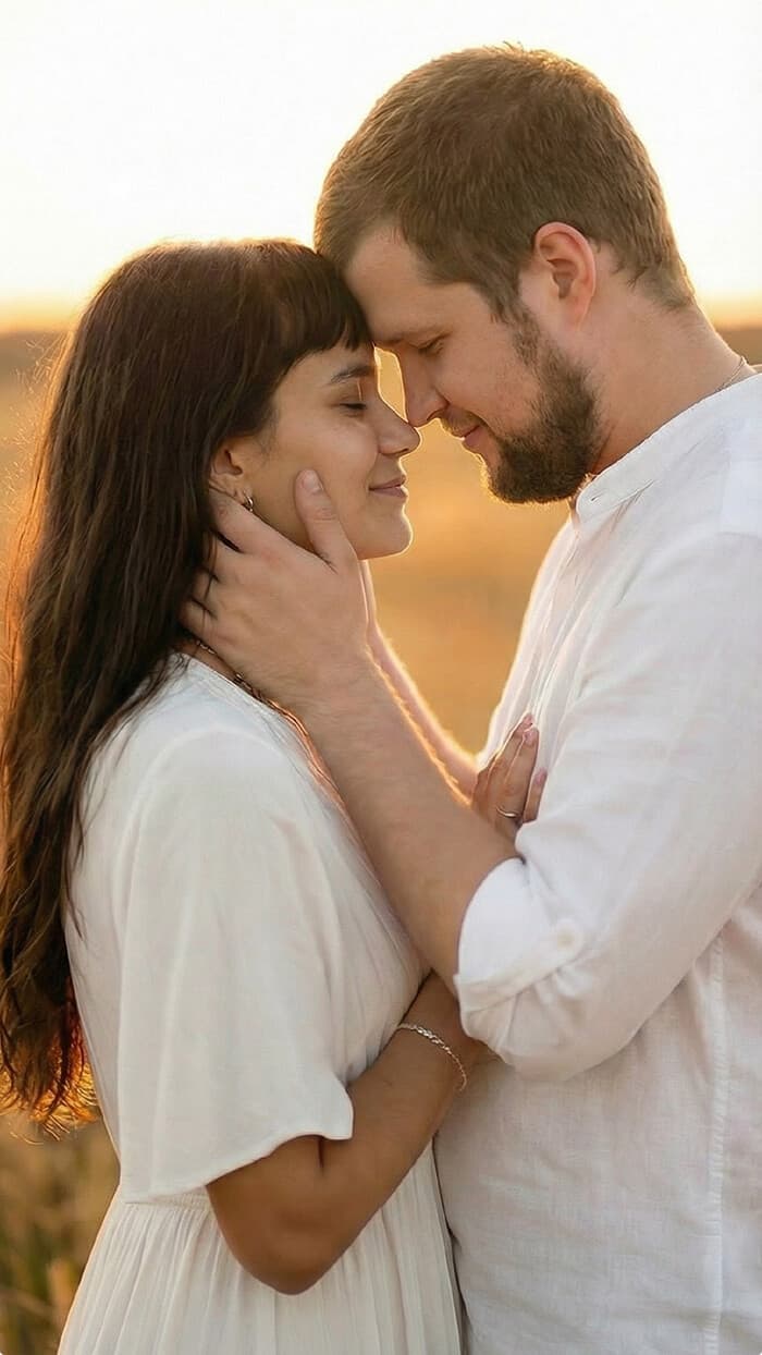 Sesja zdjęciowa AI online o zachodzie słońca