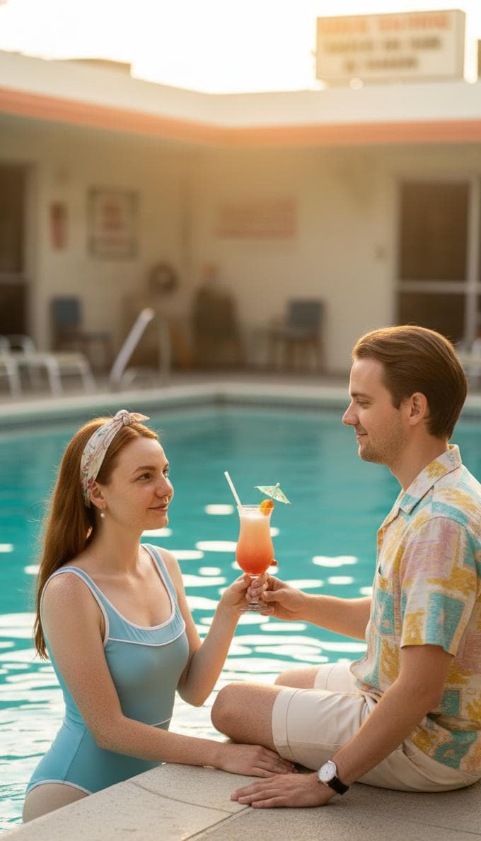 AI couple photoshoot - 60s style generation result