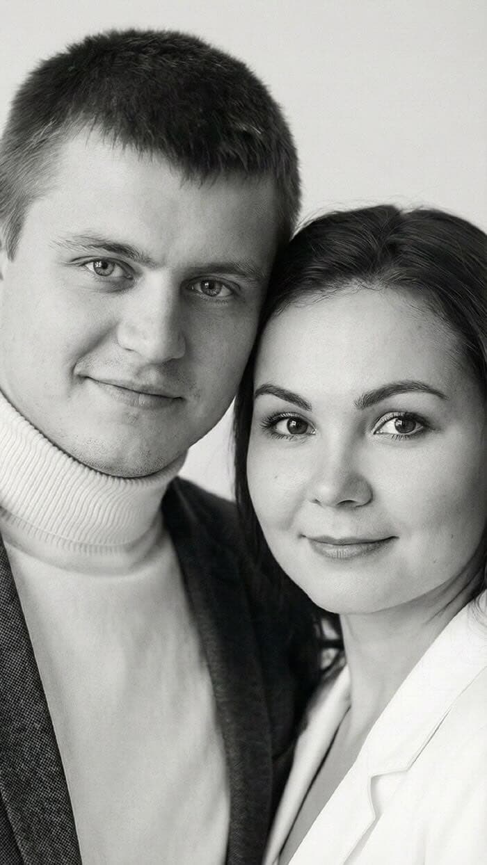 Studio photoshoot with my husband in a photo studio