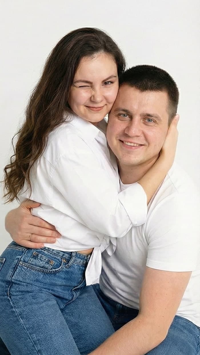 AI photos with husband - generation example