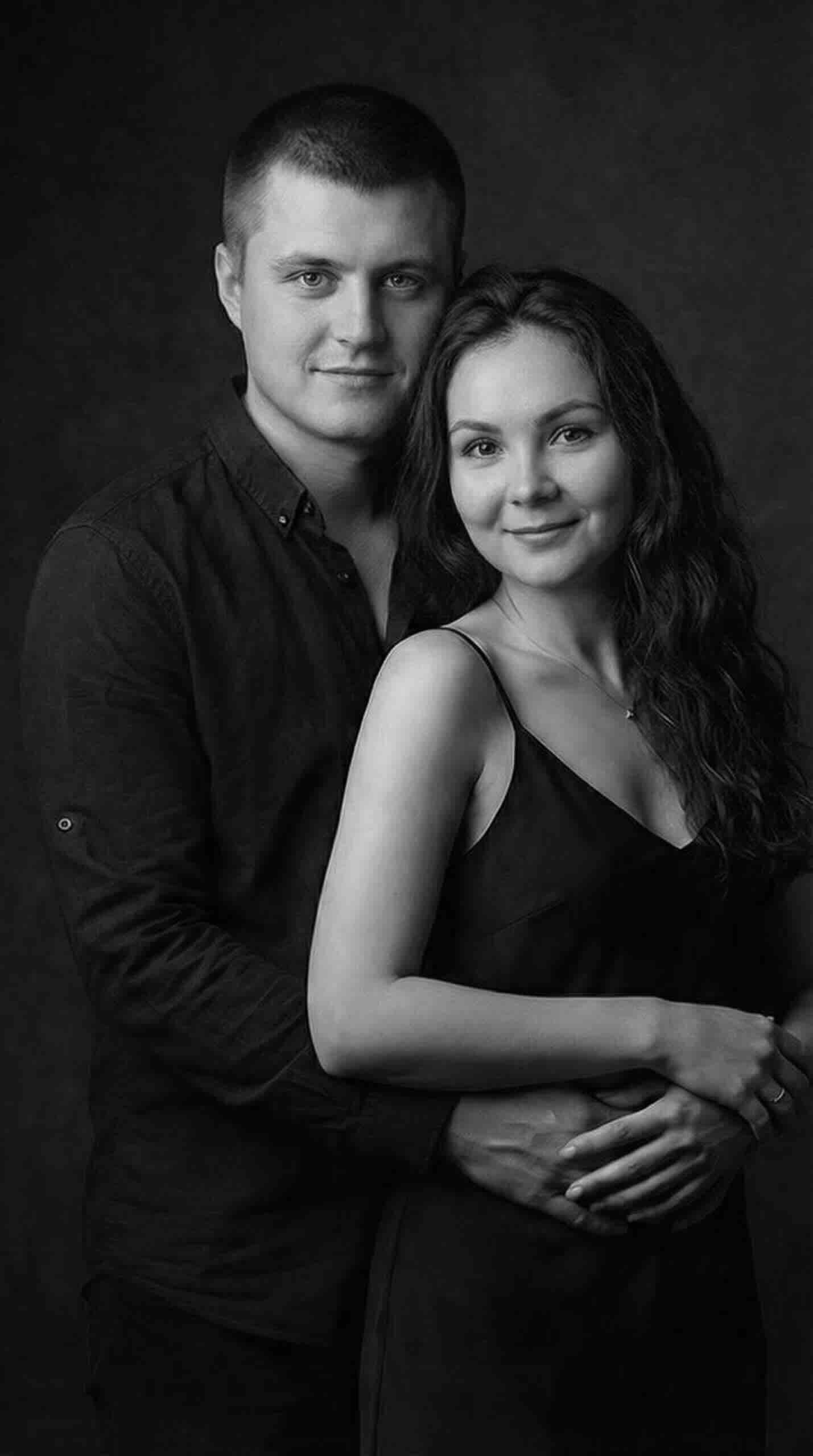 black and white couple pic
