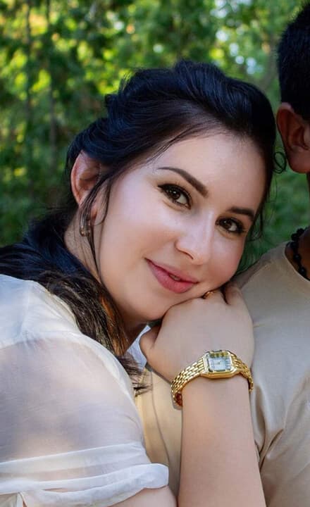 before and after: girl's selfie for shearling coat look generation